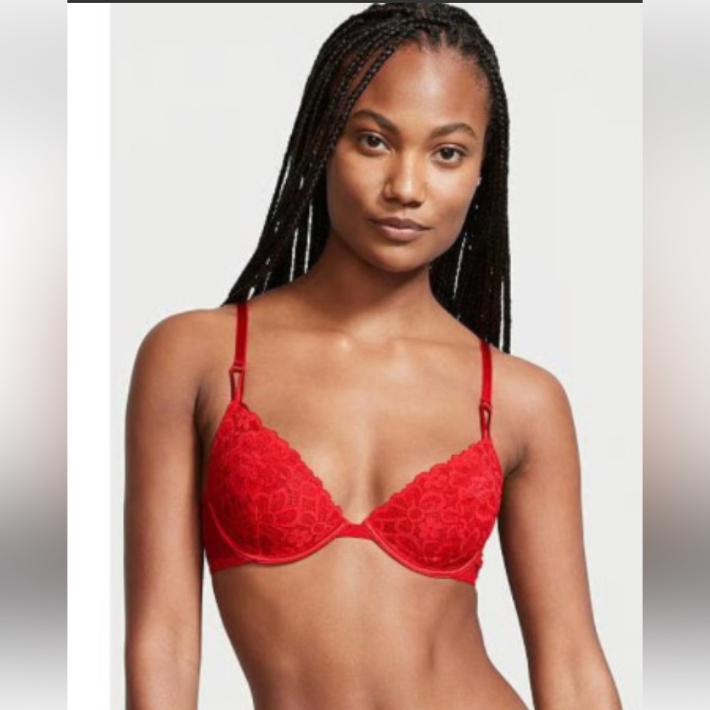 34B Victoria's Secret Red Lace Demi Bra